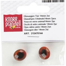 Knorr Prandell Brown Glass Teddy Bear Eyes 2pcs