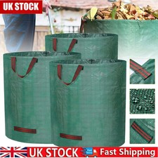 3pc 272L Garden Waste Bags Refuse Large Heavy Duty Sack Grass Leaves Rubbish Bag