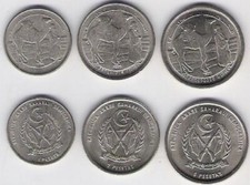 Saharawi Arab 1992 3 coin set 1 2 5 Pesetas West Sahara Beduin Spain Camel UNC