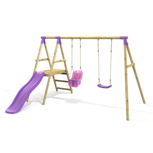 Rebo double swing set - set, with
