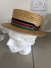 Straw Boater Hat Vintage by