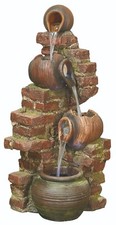 Easy Fountain Flowing Jugs inc LEDS Self-contained Water Feature