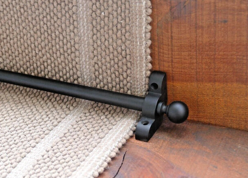 Black stair rod runner - black, rod,runner