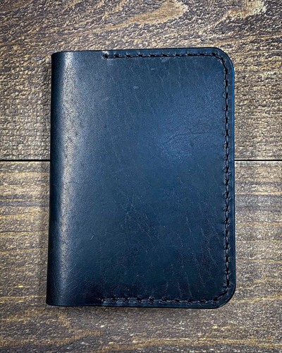 Pocket notebook black leather - pocket,