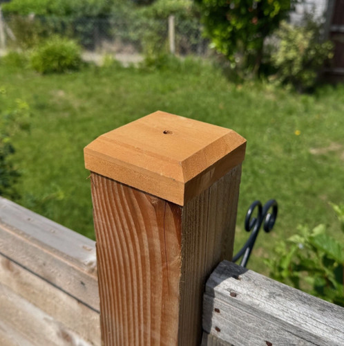 Wooden garden fence post - garden,