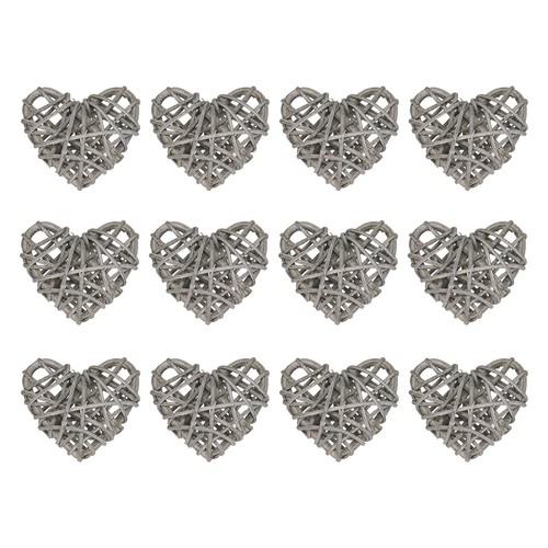 12pcs heart rattan - rattan, vase