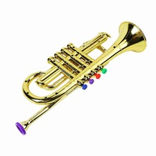 Gold Kid Trumpet Toy With 4