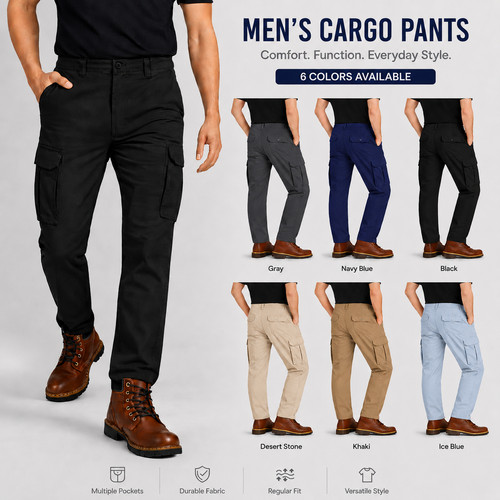Mens cotton cargo - mens, combat