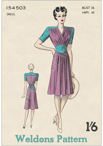 1940 ww2 surplice bodice - bodice, tea