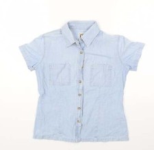 Bensimon Womens Blue Cotton Blend Blouse Size Med
