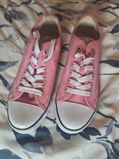 dunlop green flash womens canvas trainers. pink uk 5.5