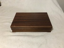 wooden cutlery box with blue