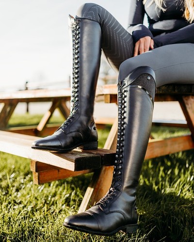 Qhp hailey long leather riding - qhp,