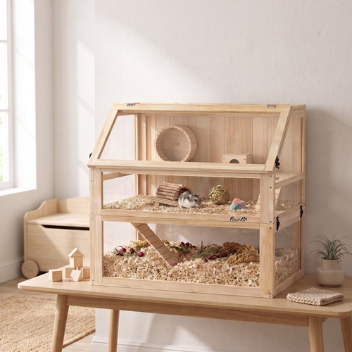 Tier wooden hamster cage - hamster,