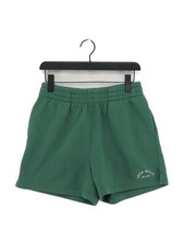 Jack Wills Women's Shorts UK 12 Green Cotton with Polyester Sweat