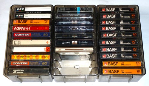 Used vintage audio cassettes - vintage,