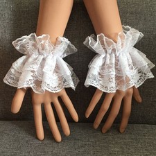  Lace Fingerless Gloves for Women Lolita Dress Accessories Wrist Cuffs