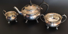 Vintage Silver Plated Tea Set R & B Roberts & Belk Silver Romnay Plate Sheffield