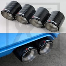 4 x BMW M2/M3/M4/M5 Akrapovic Carbon Fibre Exhaust Tips (F87/F80/F82/F83/F10)