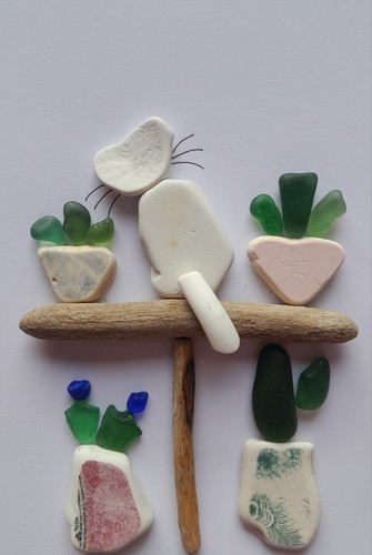 Sea glass framed picture - framed,