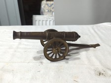 Small Vintage Brass Cannon On