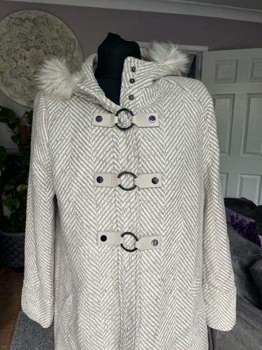 Stone herringbone hooded - stone,