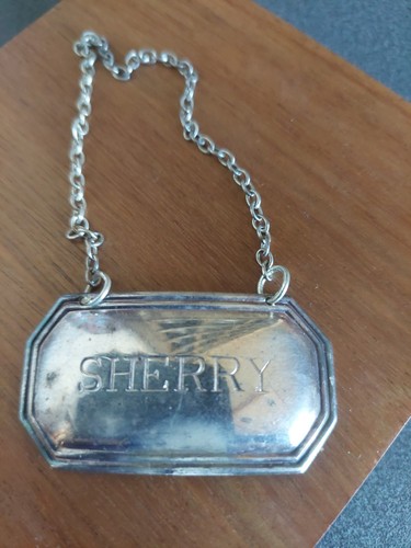 Antique silver sherry decanter - sherry,