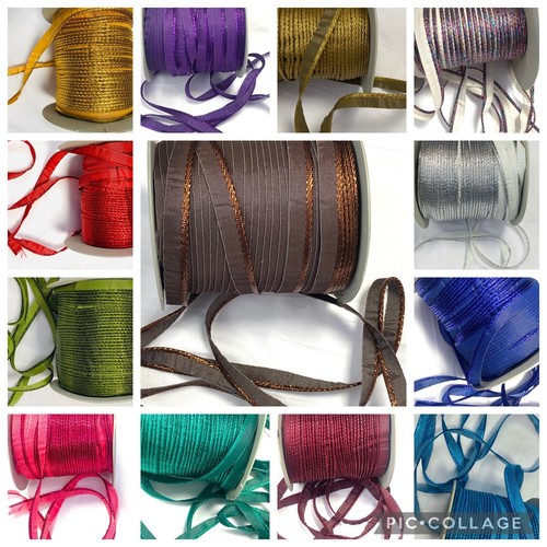 Metallic shimmer bias piping - metallic,