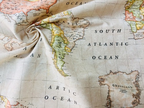 Beige world map vintage - beige,