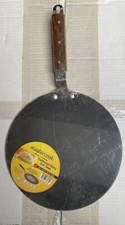 11'' PURE IRON 28cm Tawa PARANTHA ROTI Wooden Handle HEAVY DUTY Dough Chapati