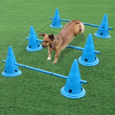 Dog Agility Equipment set Jumps Training Obstacle Hurdle Cone Kit with 3 Height