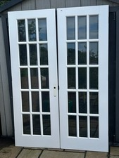 Internal French glazed double doors Rebated 15 Panel