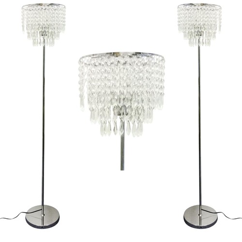 Set chrome floor lights - set,