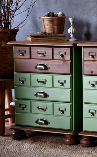 Pine apothecary style bedside - style,