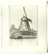 UN MOULIN AMSTERDAM ETCHING