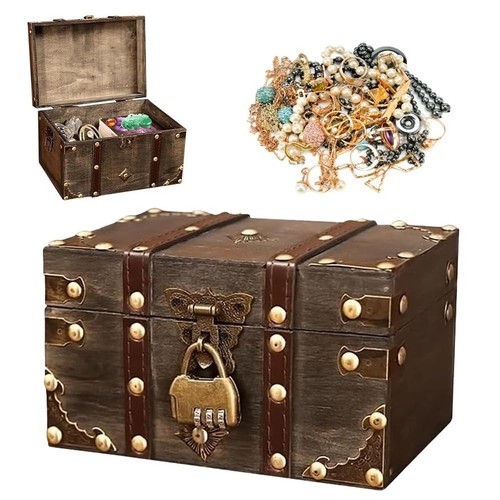 Wooden pirate chest small - pirate,
