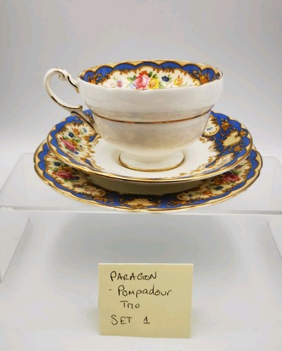 Paragon china tea trio blue - paragon,