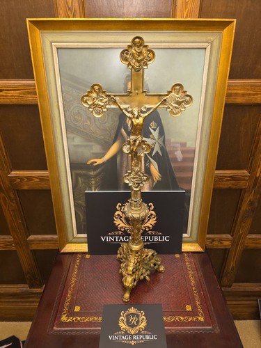 Antique large brass church - large,