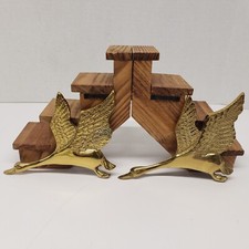 Vintage Brass Flying Ducks