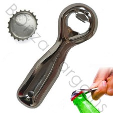 BOTTLE OPENER CAP METAL COMFORT LONG GRIP STAINLESS STEEL KITCHEN BAR TOOL