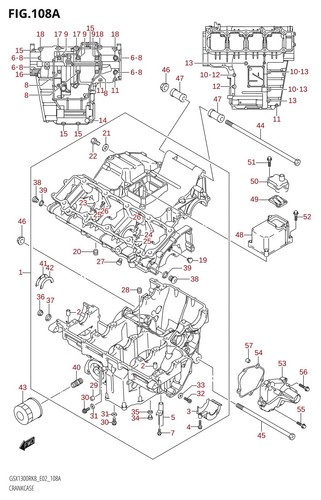 Suzuki genuine crankcase set - genuine,