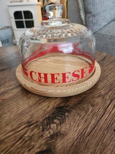 Vintage tage glass cheese dome - cheese,