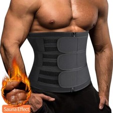 Men's Neoprene Sauna Sweat Body Shaper Workout Waist Trainer Weight Loss Belt