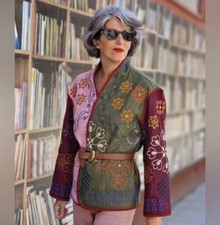 ✩Stunning *ZARA* Oversized Quilted Embroidered Patchwork Kimono Jacket✩