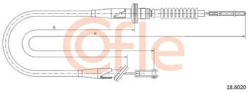 Clutch cable 6020 cofle for - cable, 18.6020