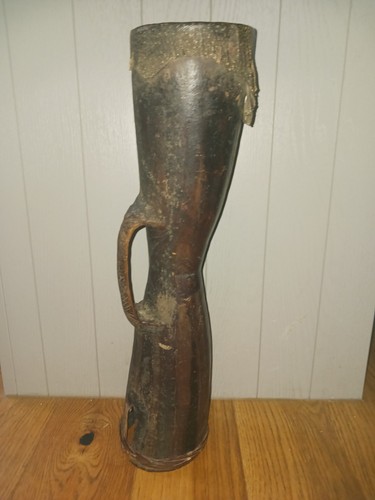 Hand carved antique asmat - carved,