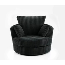 Black Jumbo Cord Cuddel chair