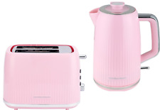 Hamilton Beach Miami Flamingo Pink Kettle & 2 Slice Toaster Matching Kitchen Set