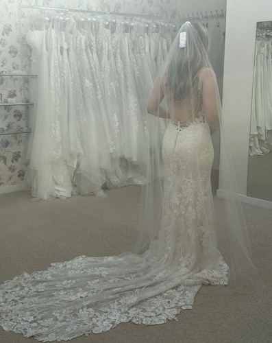 Ivory lace tulle - ivory, &