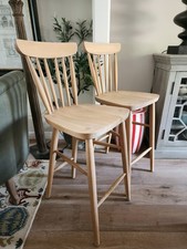 X2 Neptune Wardley Bar Stools Natural Oak